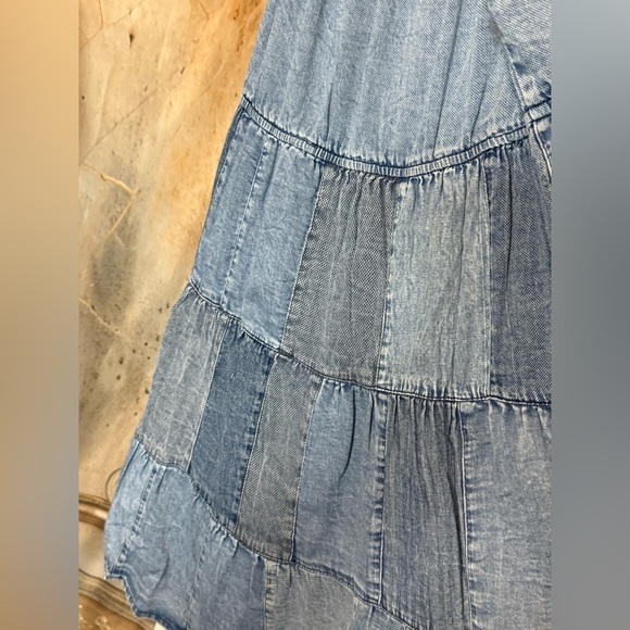 Boho Patchwork Denim Dress - Picture 9 of 10